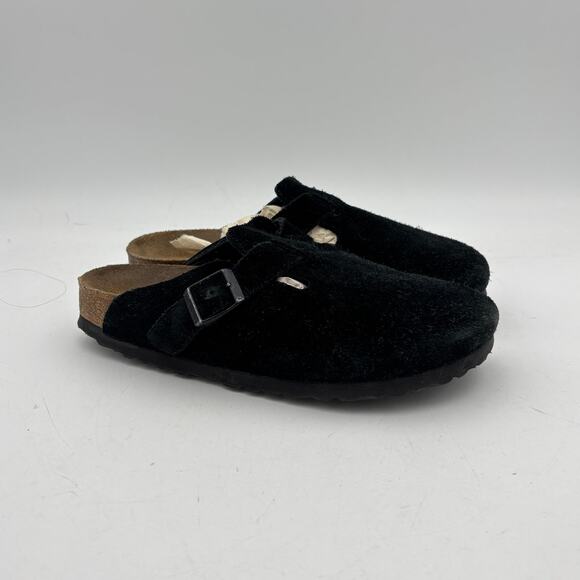 Birkenstock Boston Suede Mules Clogs Slip Ons Women's 39 (8-8.5) Soft Footbed - Picture 1 of 12
